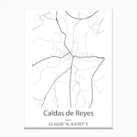 Caldas De Reyes,Spain Minimalist Map Leinwandbilder