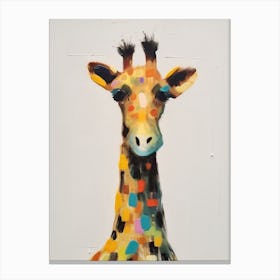 Giraffe 3 Kids Patchwork Painting Canvas Print