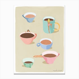 Coffee Girls Canvas Print