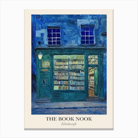Edinburgh Book Nook Bookshop 2 Poster Canvas Print