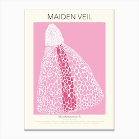 Maiden Veil Mushroom Poster Canvas Print