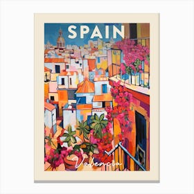 Valencia Spain 1 Fauvist Painting Travel Poster Canvas Print