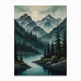 Mountains In The Mist Canvas Print