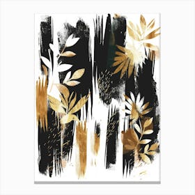 Abstract Gold And Black Painting 20 Canvas Print