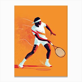 Tennis Player In Action 78 Canvas Print