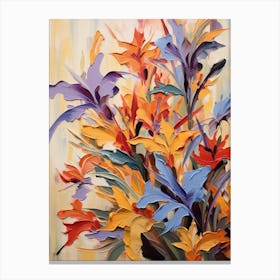 Fall Flower Painting Lobelia 4 Canvas Print