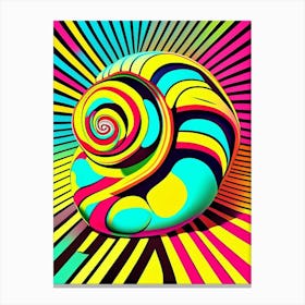 Japanese Trapdoor Snail  Pop Art Canvas Print