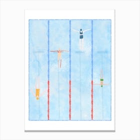 Lap Swimmers Canvas Print