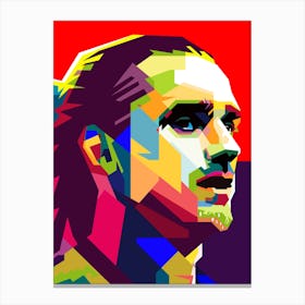 Antoine Griezmann Football Star Pop Art Wpap Canvas Print
