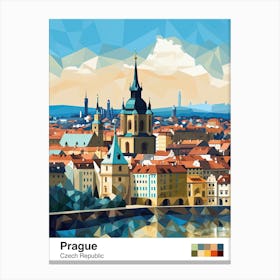Prague, Czech Republic, Geometric Illustration 1 Poster Canvas Print