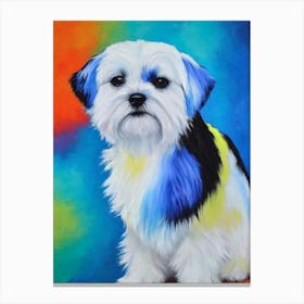 Lhasa Apso Fauvist Style dog Canvas Print