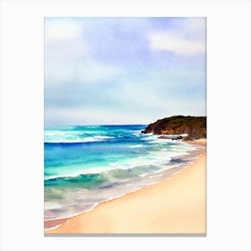 South Curl Curl Beach, Australia Watercolour Canvas Print