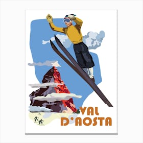 Val D Aosta Ski Jump, Italy Canvas Print