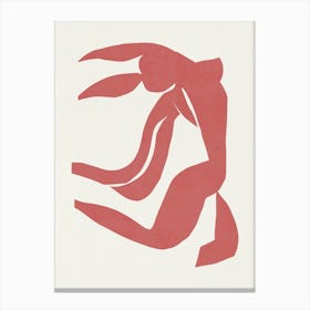 Inspired by Matisse - Woman In Red 02 Canvas Print