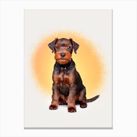 Wirehaired Vizsla Illustration dog Canvas Print
