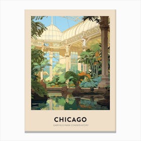 Garfield Park Conservatory 2 Chicago Travel Poster Canvas Print