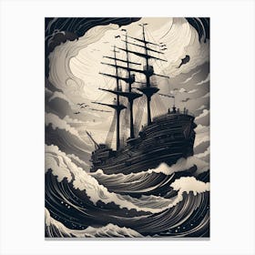 Vintage Ship Canvas Print