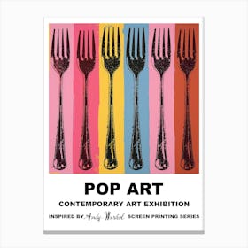 Forks Pop Art 1 Canvas Print