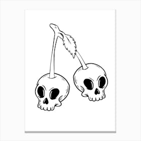 Cherry Skulls Canvas Print