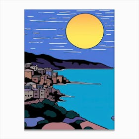 Minimal Design Style Of Dubrovnik, Croatia 3 Canvas Print