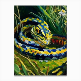 Garter Snake Painting Canvas Print