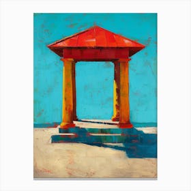 Gazebo On The Beach Canvas Print