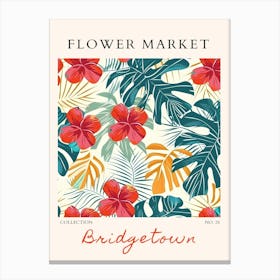 Flower Market Bridgetown Canvas Print