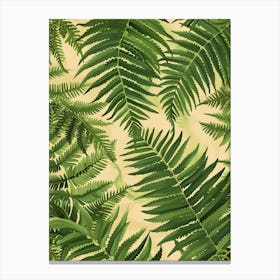 Pattern Poster Hares Foot Fern 4 Canvas Print