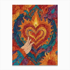 Heart Of Fire 34 Canvas Print