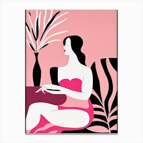 Sexy Woman Matisse in pink Canvas Print