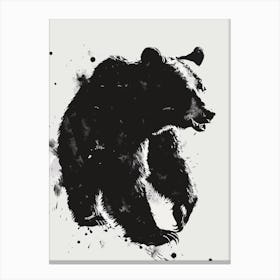 Black Bear Painting Canvas Print