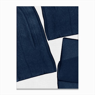 Minimalist Painting Blue Iii Canvas Print