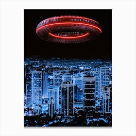 Alien Invasion Futuristic City 1 Canvas Print