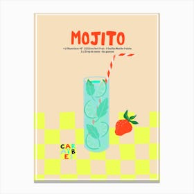 Cocktail collection - Mojito Art Print Canvas Print