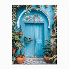 Blue Door In Morocco 5 Canvas Print