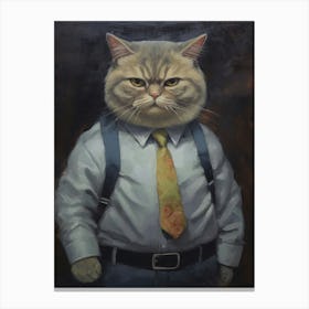 Gangster Cat British Shorthair 2 Canvas Print