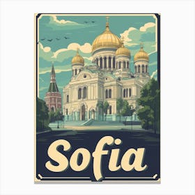 Aihrgdesign A Vintage Travel Poster Of Sofia 6 Canvas Print