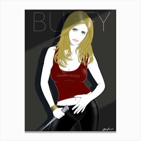 Buffy - Retro 80s Style Canvas Print