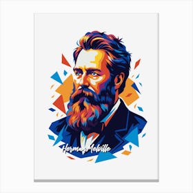 Herman Melville 02 Portrait WPAP Pop Art Canvas Print