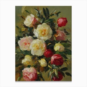 Camellia Painting 4 Flower Canvas Print