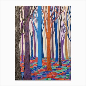 Copper Tree in Forest Canvas Print