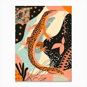 Leopard Lizard Abstract Modern Illustration 2 Canvas Print
