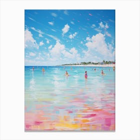 An Oil Painting Of Seven Mile Beach, Negril Jamaica 2 Canvas Print