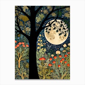 William Morris Moonlight In The Garden 9 Canvas Print