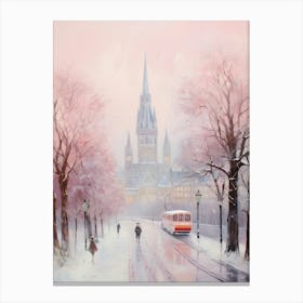 Dreamy Winter Painting Glasgow United Kingdom 2 Canvas Print