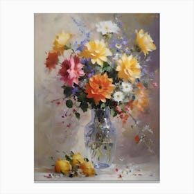 Buncha Flowers In A Vase Canvas Print