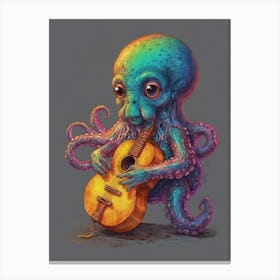 Octopus Playing Guitar 1 Canvas Print