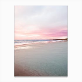 Dornoch Beach, Highlands, Scotland Pink Photography 1 Canvas Print