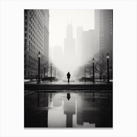 Chicago, Black And White Analogue Photograph 1 Canvas Print