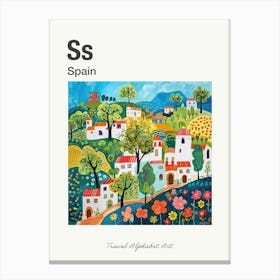 Kids Travel Alphabet  Spain 2 Canvas Print